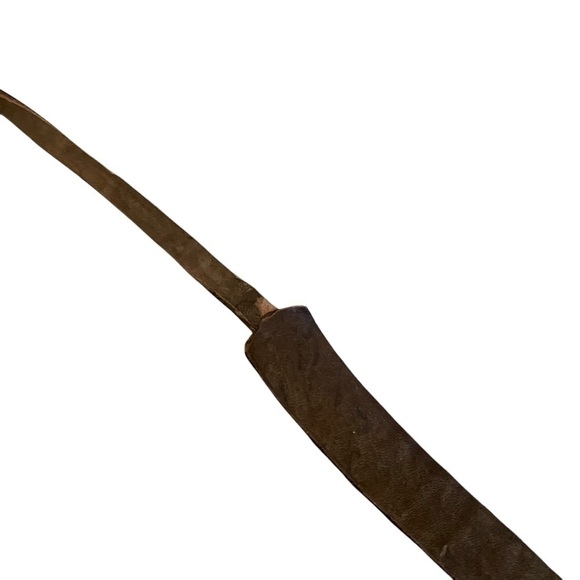 Beaded Leather Belt Sz 30 - Green and White - Picture 3 of 6